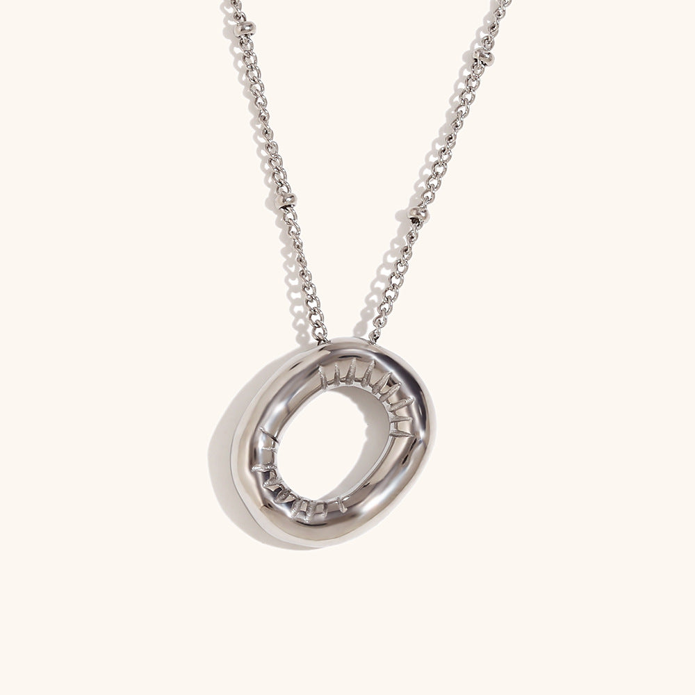 Wholesale Balloon English Stainless Steel Plated 18K Necklace