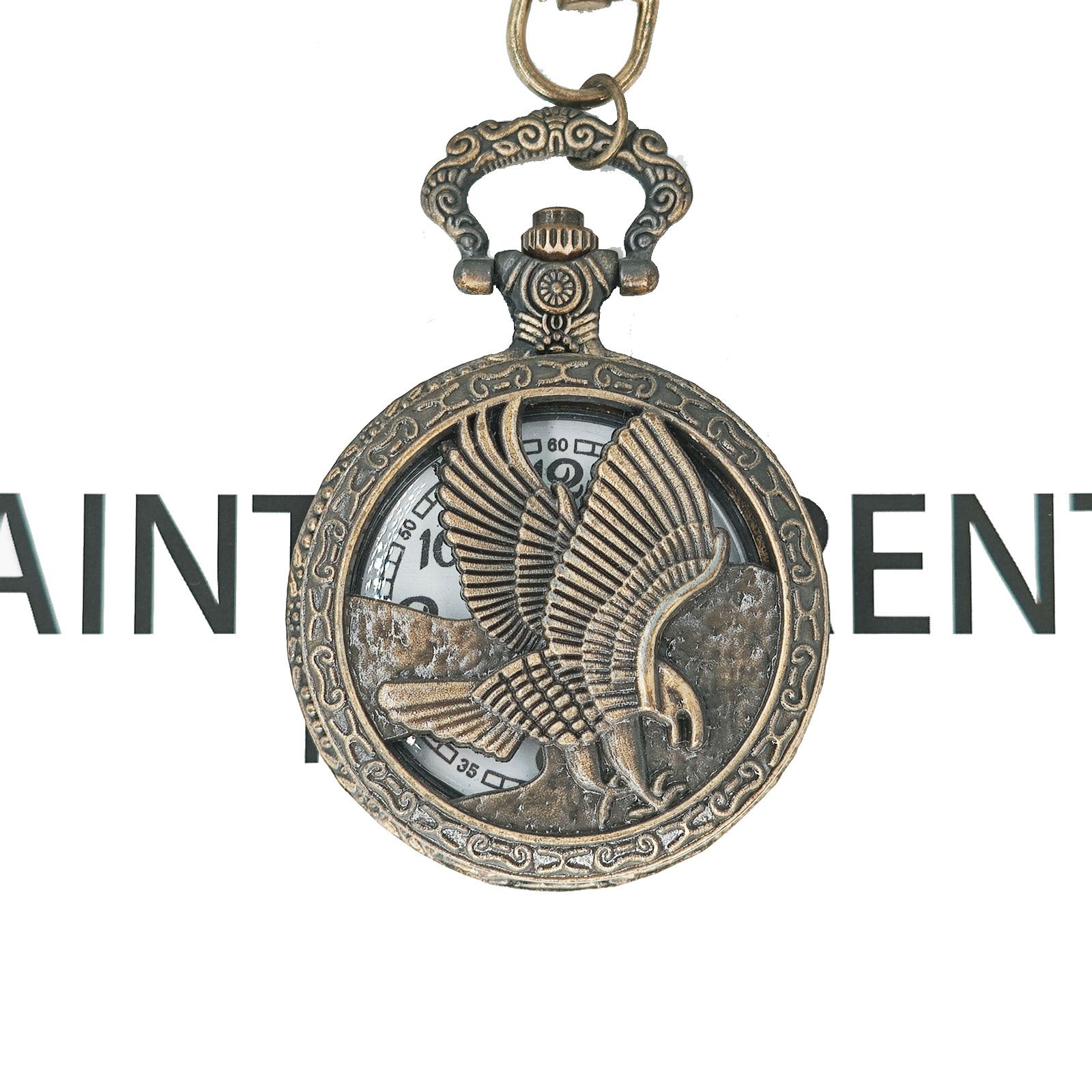 Wholesale Hollow out retro flip quartz pocket watch