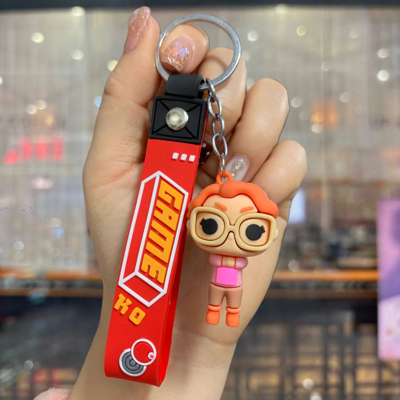 Wholesale Cute Cartoon Flower Character Pvc Soft Glue Keychain