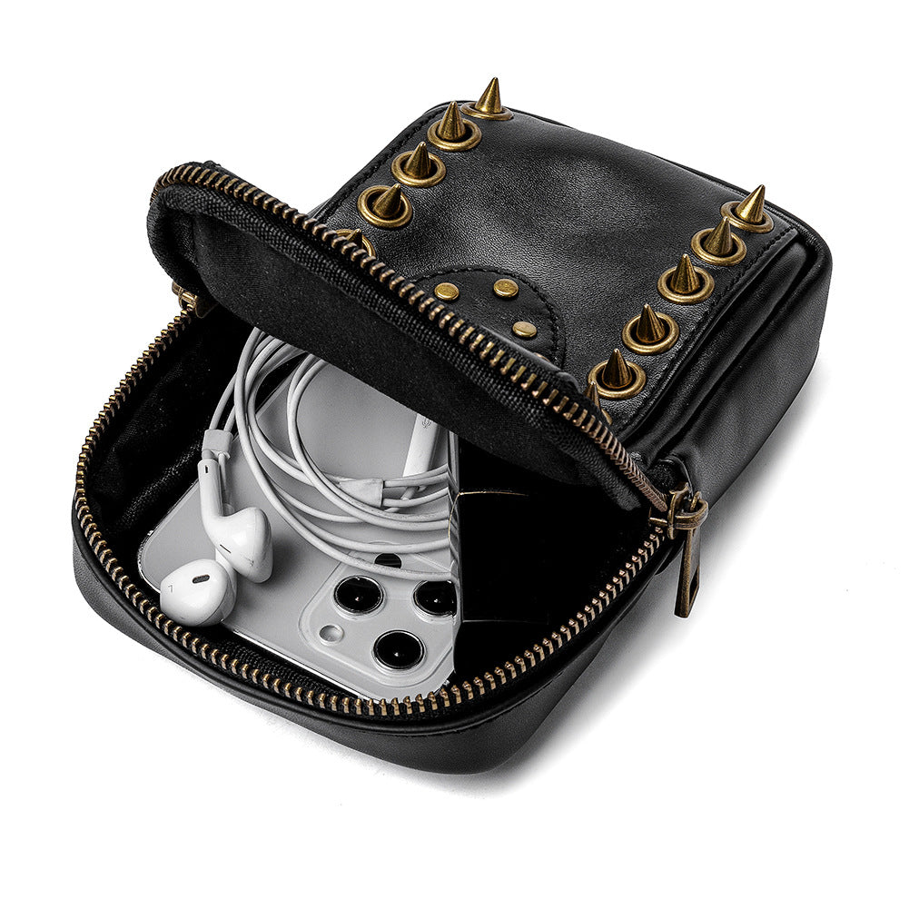 Wholesale PU Skull Head Rivet Mobile Phone Bags