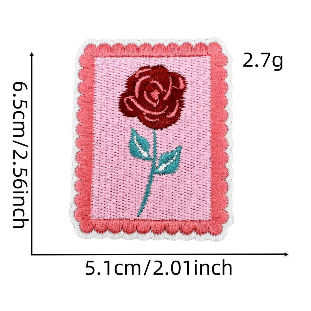 Wholesale Embroidered Iron On Patch Pink Valentine Hearts Cute Bear Design Wedding Scrapbook Decor Fashion DIY Accessory