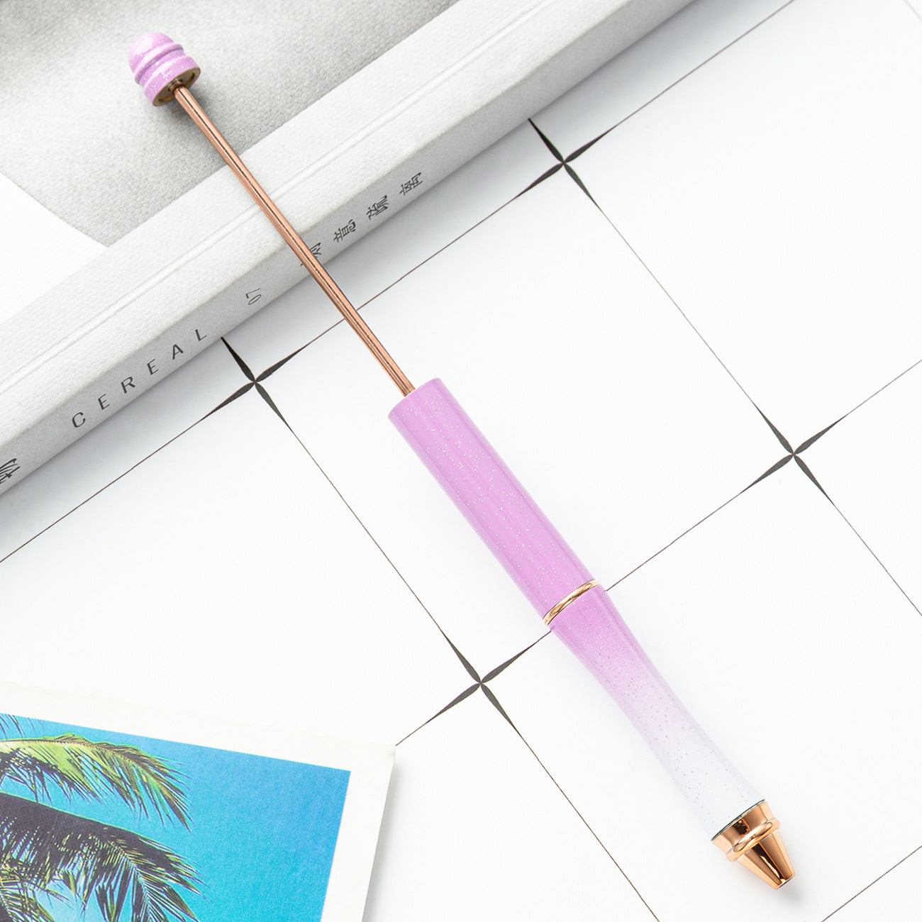 Wholesale Rose Gold Metal  DIY Beadable Pen Ballpoint Pen