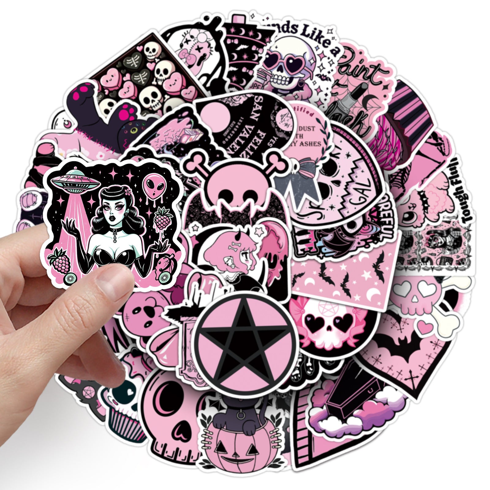 Wholesale 50pcs Gothic Graffiti Stickers Dark Skull Stickers