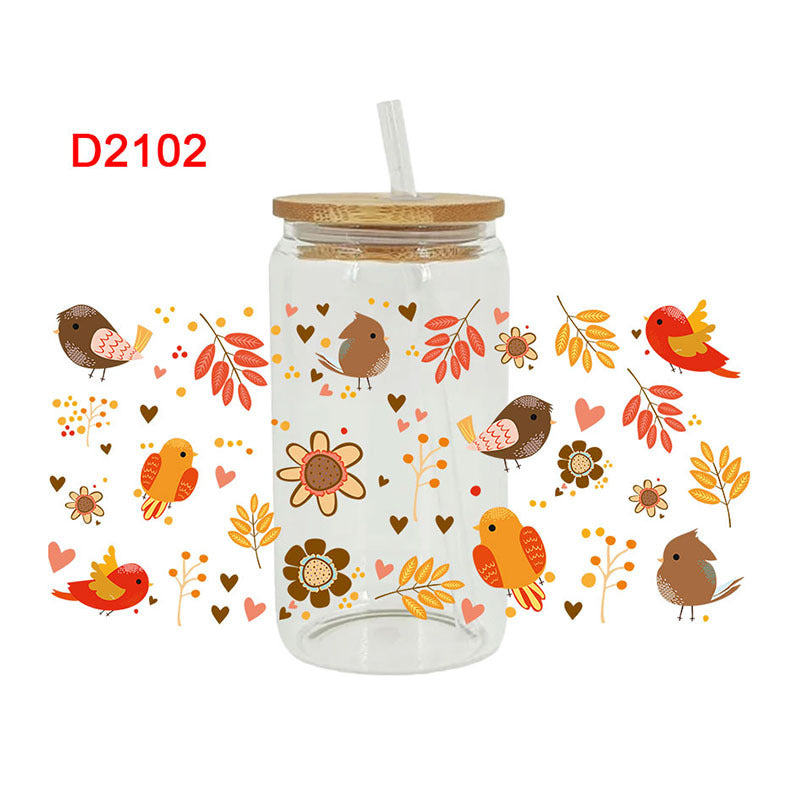 Wholesale Christmas Plants and Animals Cartoon 16oz Cup UV DTF Wraps