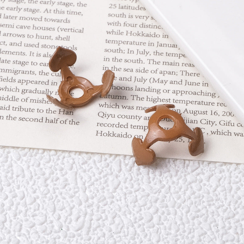 Wholesale of 100PCS/PACK Heart-shaped Flower Holders Paired with Bright Painted Perforated Beads and Acrylic Beads