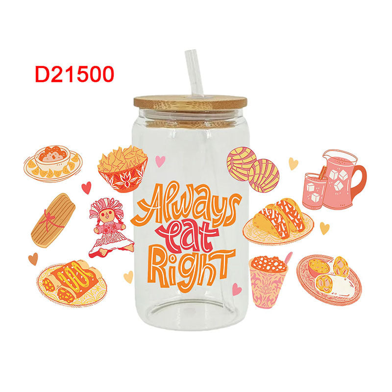 Wholesale Ice cream milk bread and snack series  16oz Cup UV DTF Wraps