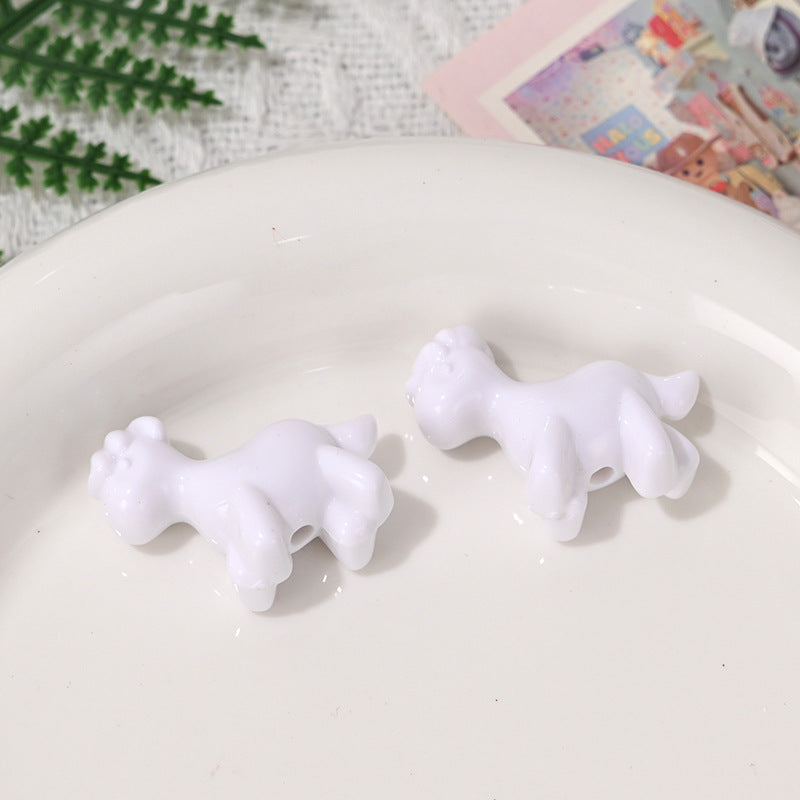 Wholesale 10pcs/pack  Macaron colored foal animal beads Acrylic Beads