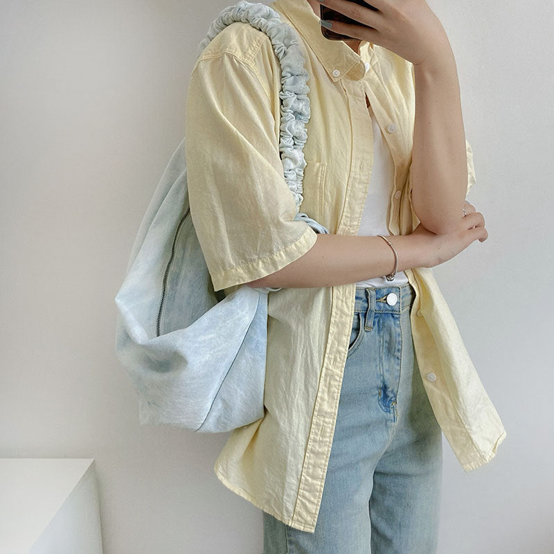 Wholesale Canvas bag messenger bag tie-dye commuting versatile dumpling bag