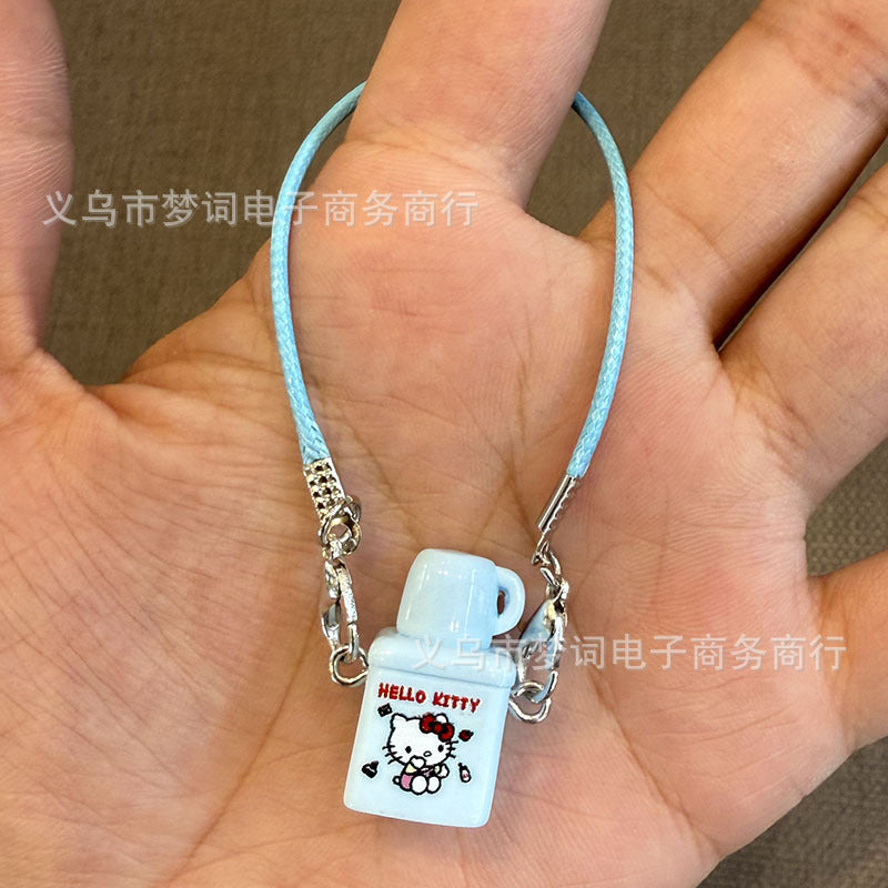 Wholesale  Mini Model Ribbon Cartoon Meow Thermos Doll Accessories