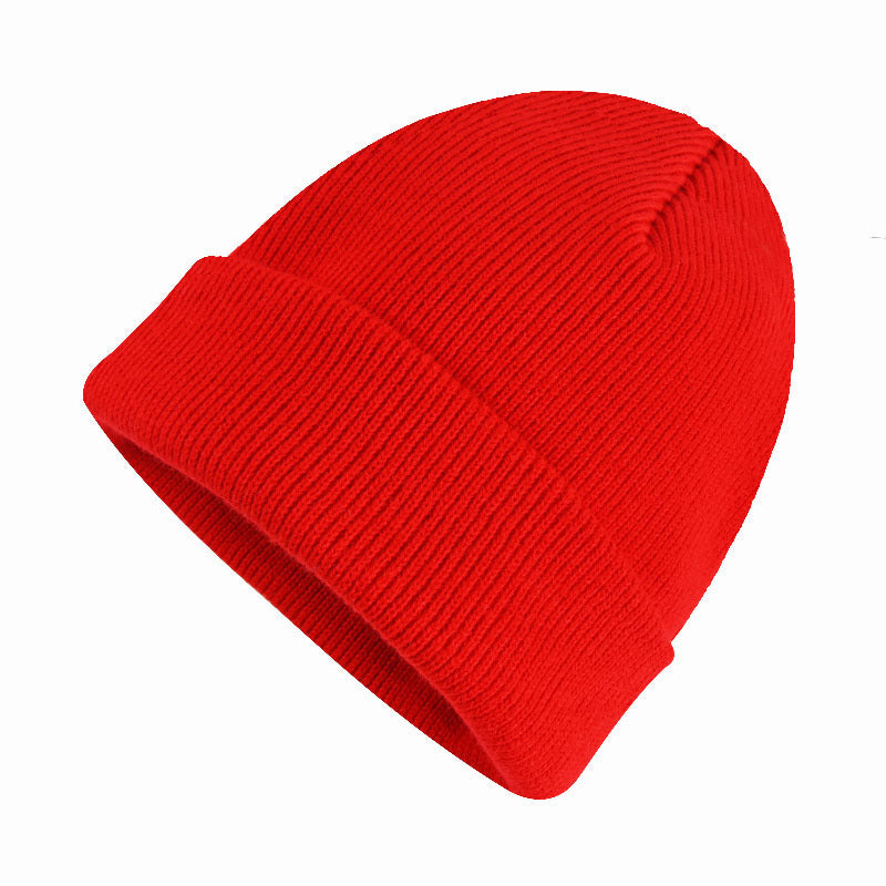 Wholesale Spot Wholesale Knitted Hats Winter Warm Solid Color Thickened Beanie