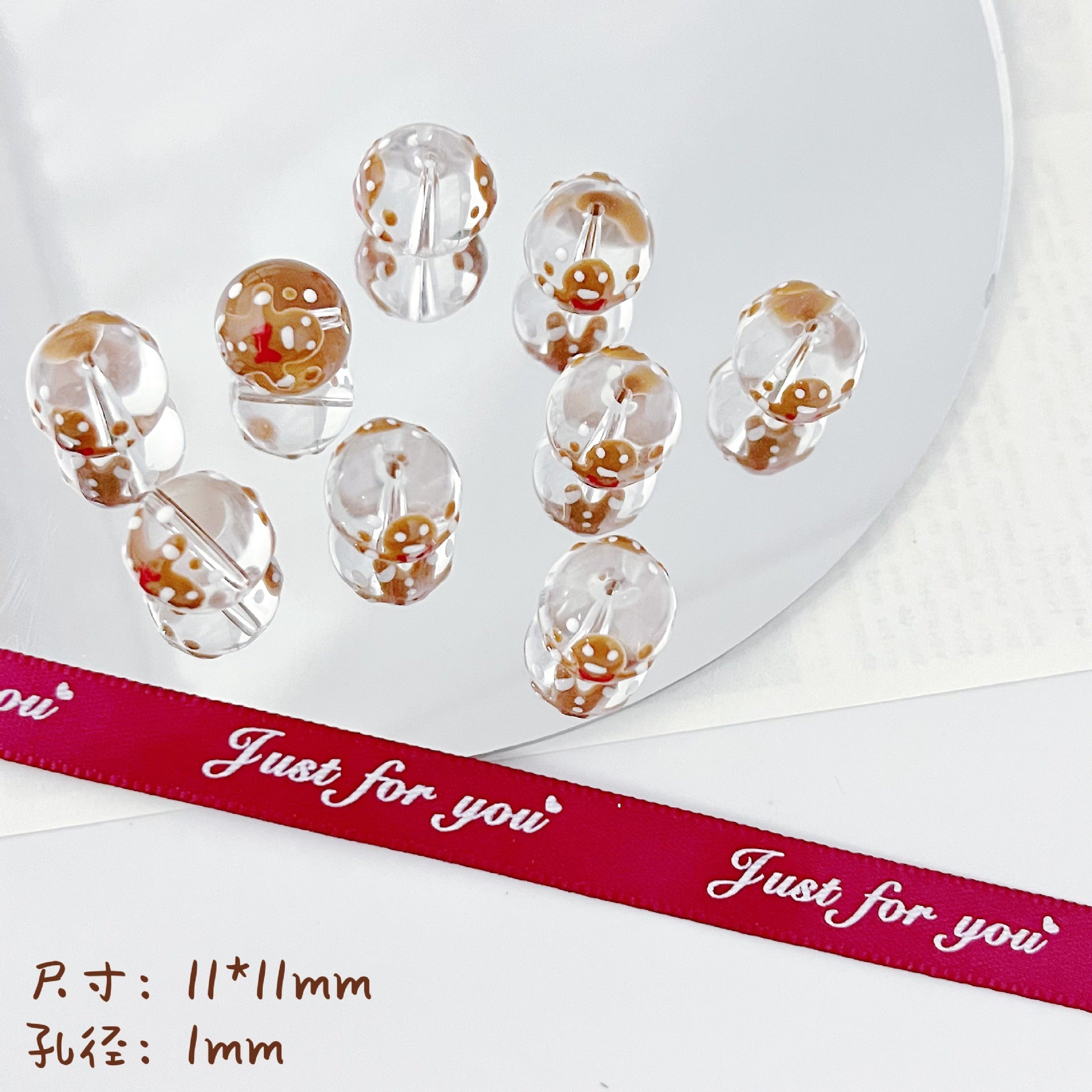 Wholesale 10pcs Santa Claus Snowflake Christmas Series Beads