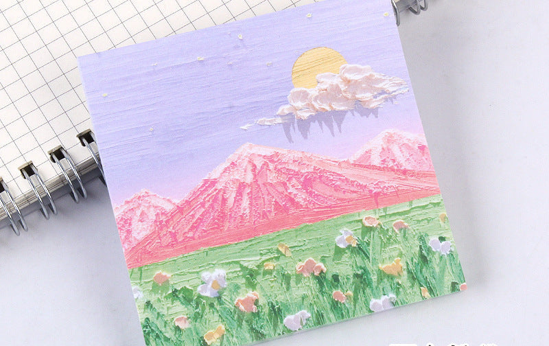 Wholesale Colorful oil painting style sticky notes