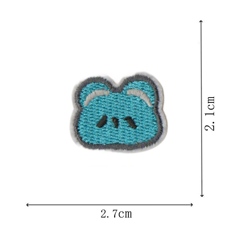 Wholesale Polyester Cotton Animal Embroidery Patches Cute Panda Dog Rabbit Designs For Kids Clothing DIY Craft Supply