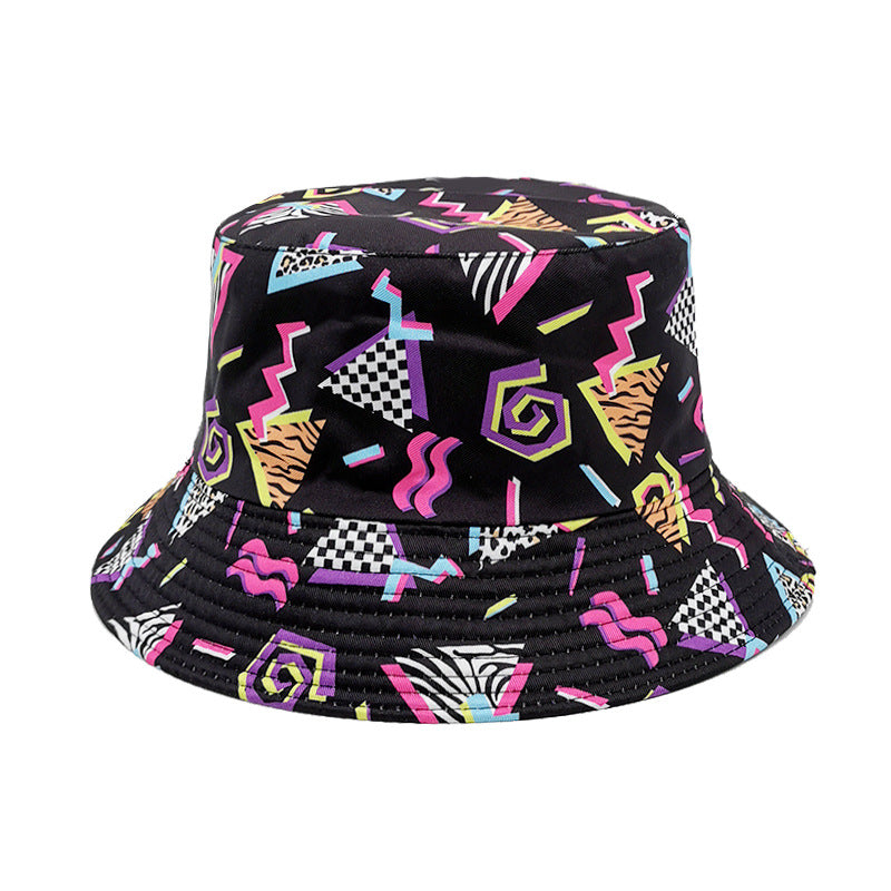 Hombo de cubo de graffiti retro de rombo geométrico de poliéster al por mayor
