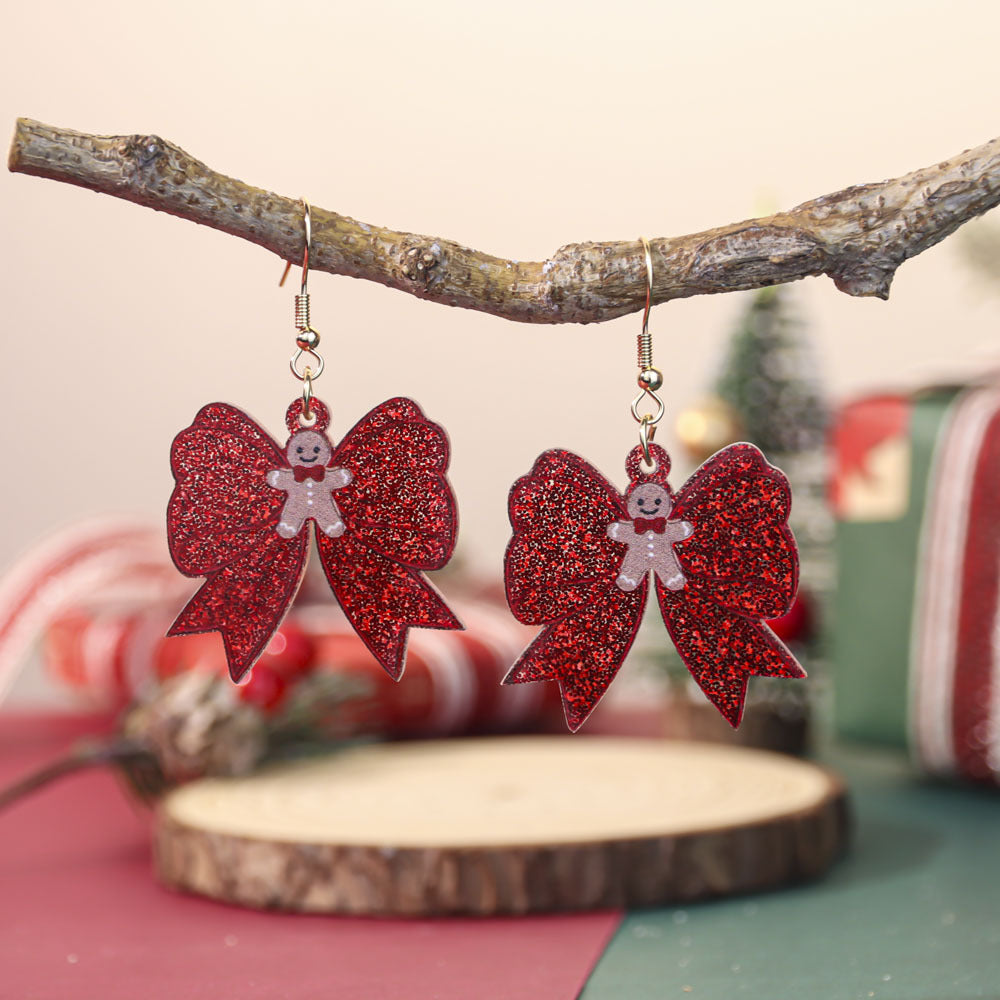 Wholesale Christmas bow earrings