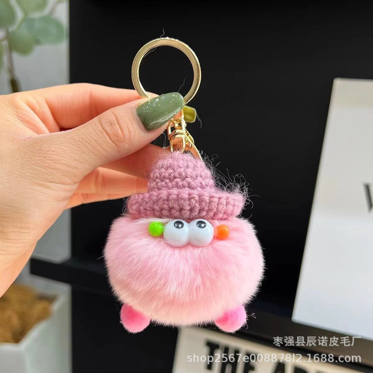 Wholesale  ugly cute small coal cart key chain
