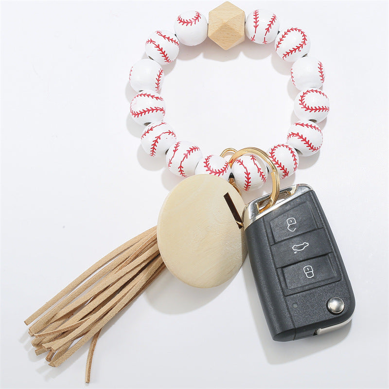 Wholesale Wood Tassel Bracelets Keychains