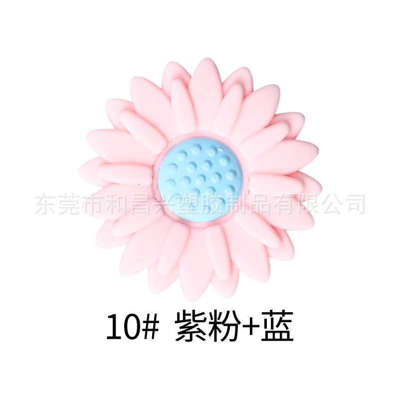 Wholesale  20pcs  Colorful Daisy Silicone Beads