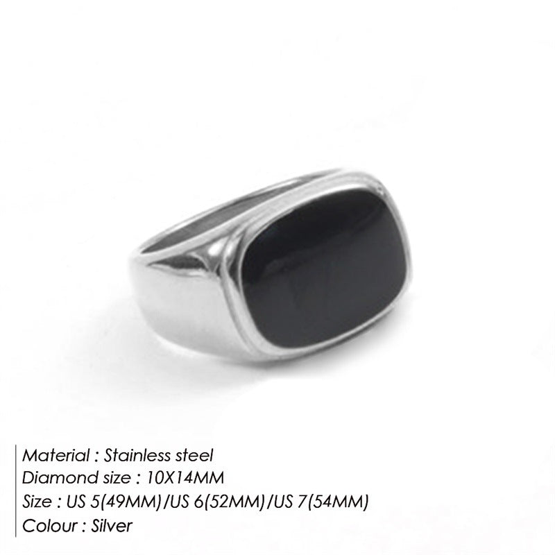 Wholesale retro Hong Kong style stainless steel gold-plated non-fading men's titanium steel ring