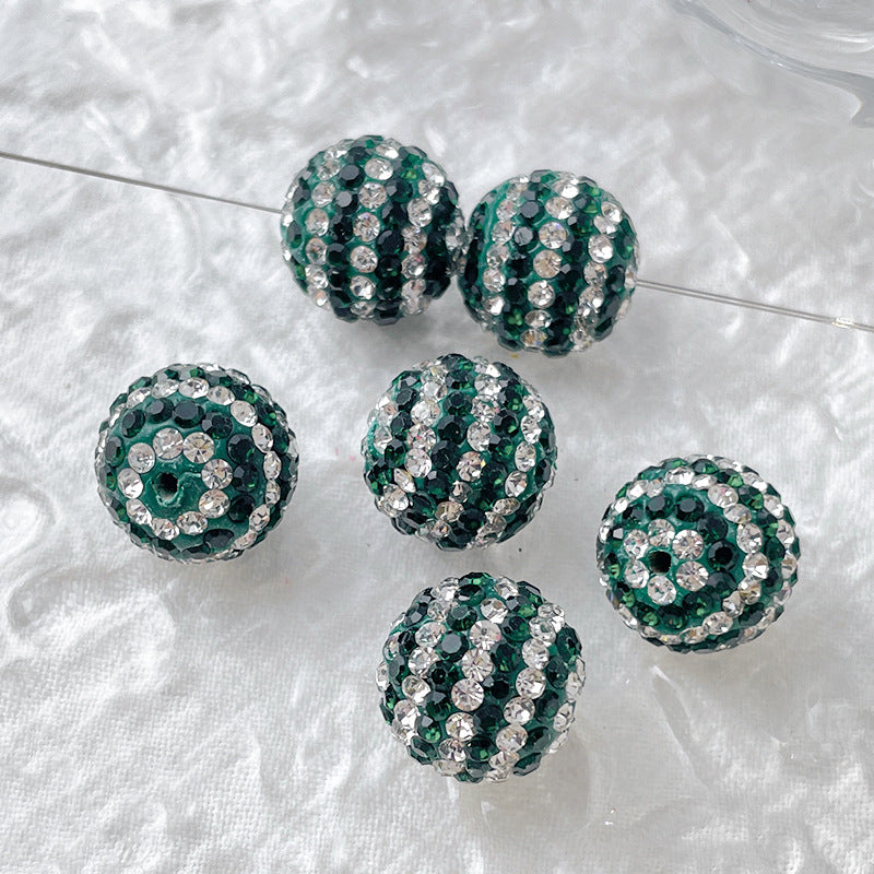 Wholesale Contrasting Black Pink and White Leopard Print Acrylic Diamond Beads