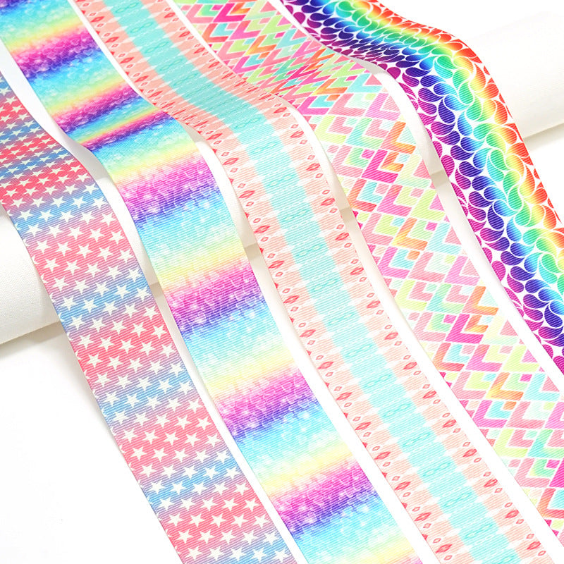 Wholesale 50Y Thermal transfer ribbon cartoon bottom picture ribbon printing ribbon thermal transfer ribbon flower diy ribbon roll