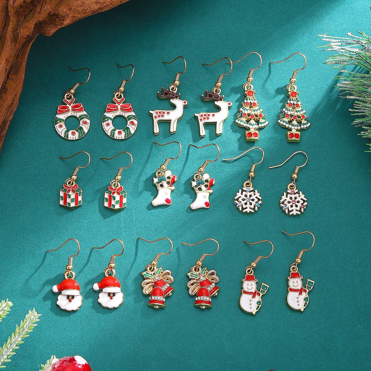 Wholesale New Christmas Tree Necklace Earrings Set
