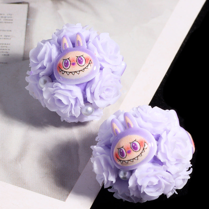 Wholesale 5pcs/pack DIY loose bead phone/ keychain with straight holes  Monster Doll OLY Exclusive