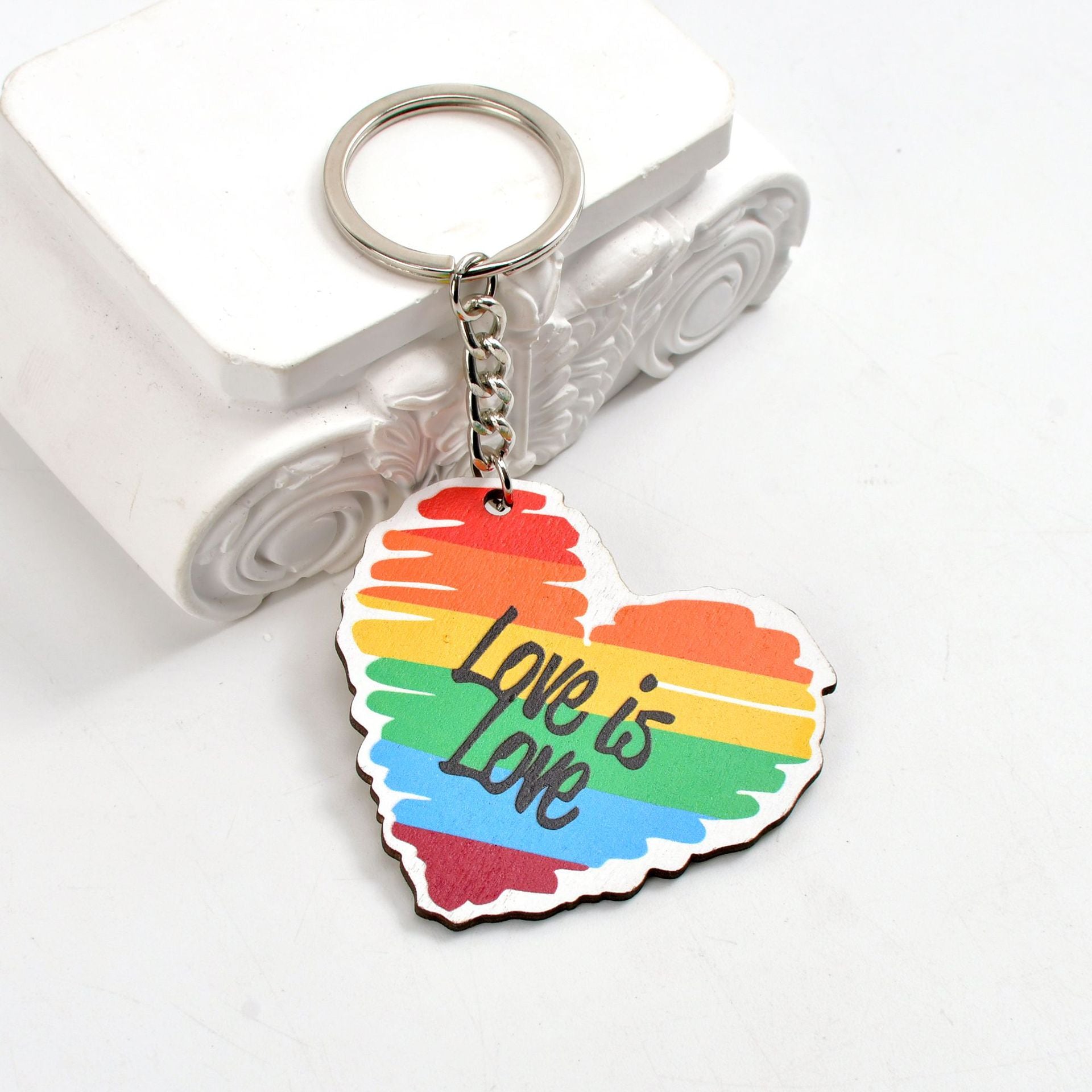 Wholesale Love Is Love Pendant Letter Keychain