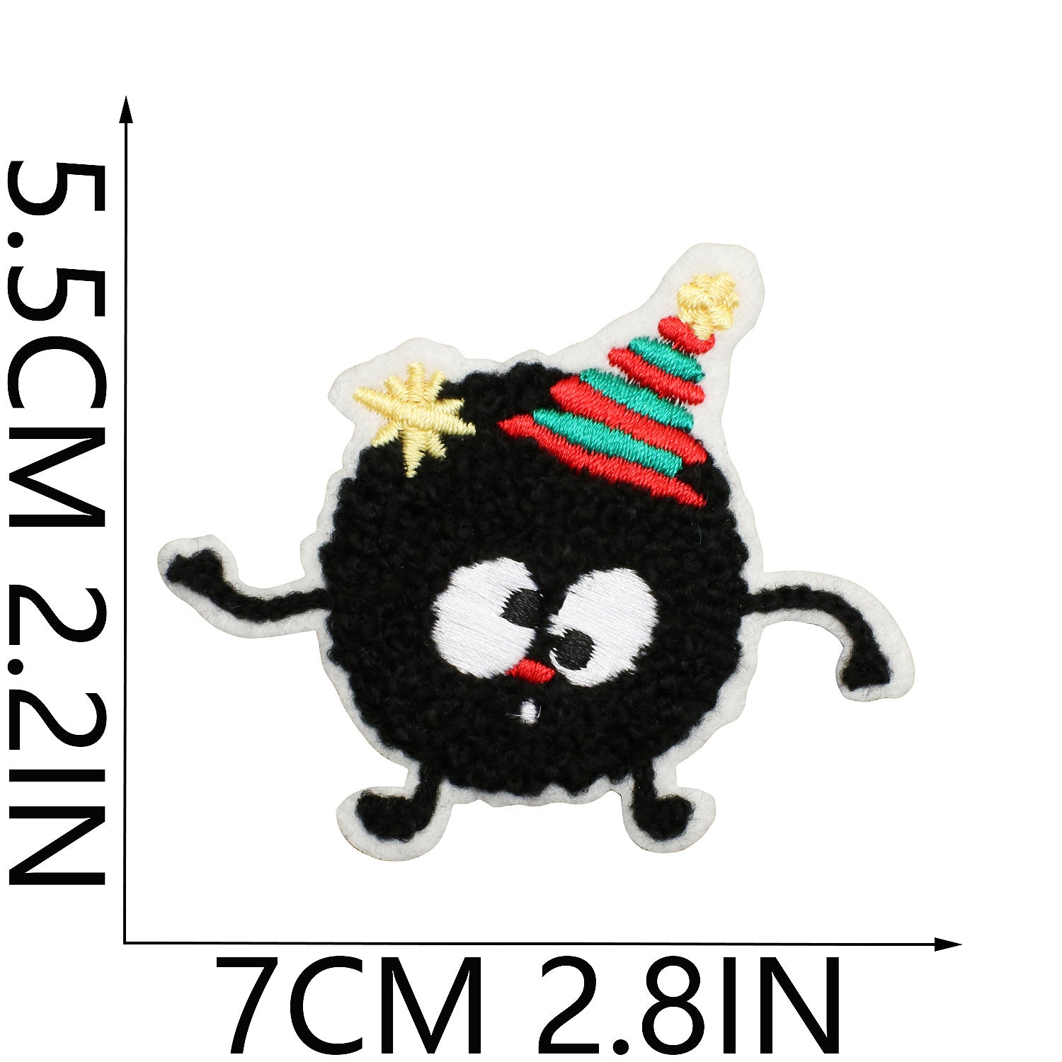 Wholesale Cute Black Coal Polyester Embroidered Patch Funny Charcoal Badge Decorative Clothing Accessory For Gift And Boutique Resale