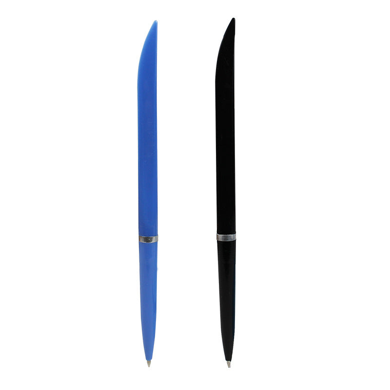 Wholesale Blue Flat Blade Plastic Ballpoint Pen