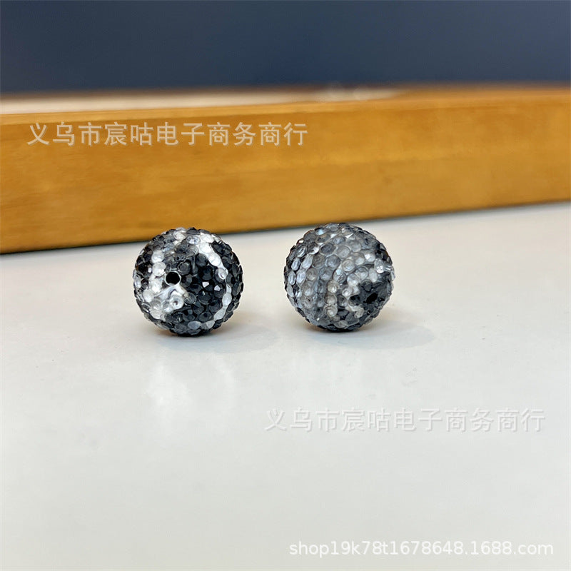 Wholesale 10pcs colored gradient clay Crystal Beads