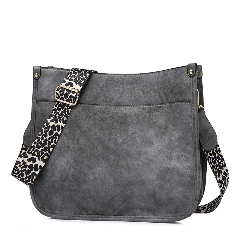 Wholesale New PU Candy Color Simple Wide Shoulder Strap Shoulder Bag