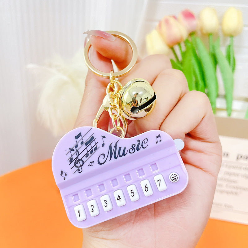 Wholesale Luminous Mini Piano Toy Plastic Keychains