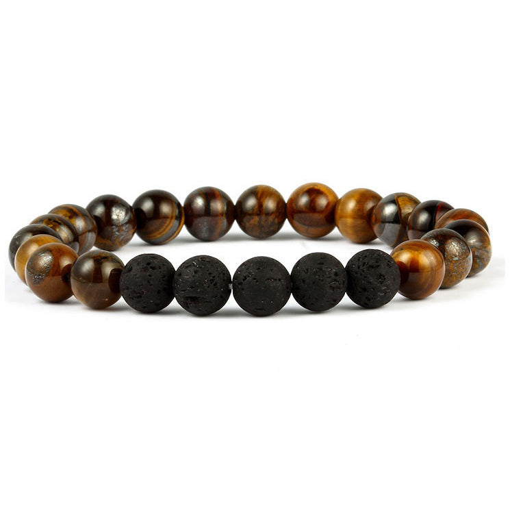 Wholesale Stretch Volcanic Stone Natural Stone Beaded Bracelet