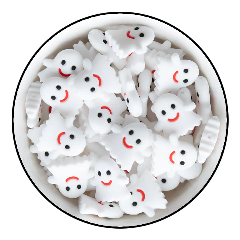 Cuentas de silicona de calabaza de Halloween de 20 piezas al por mayor