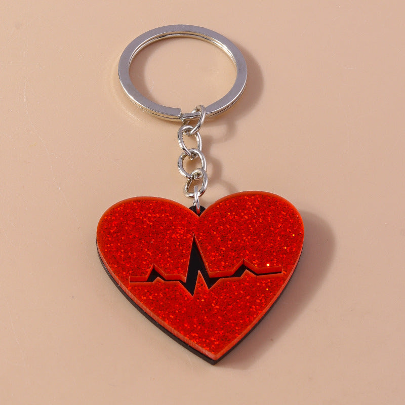 Wholesale Love Angel Cupid EKG Keychain