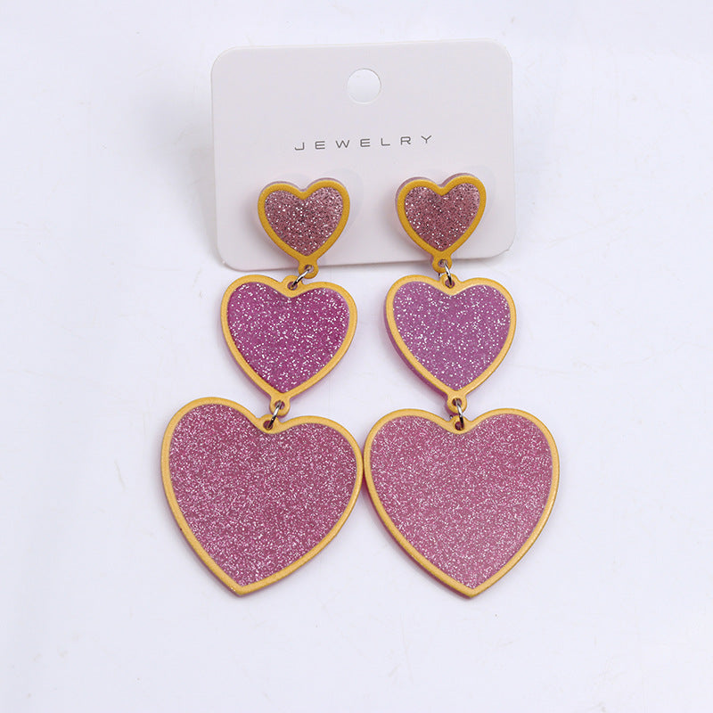 Wholesale Love Acrylic Earrings