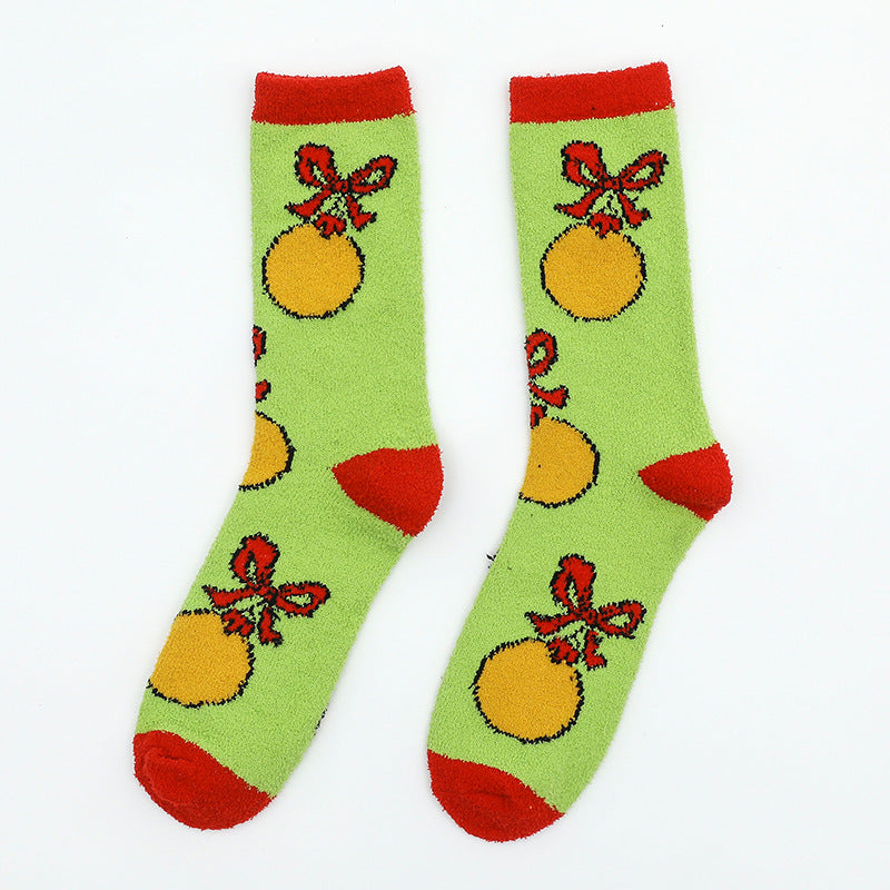 Wholesale Christmas Halloween Cartoon Personality Coral Fleece Long Socks
