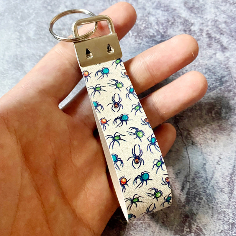 Wholesale Halloween Horror Character Ghost Print Leather Keychain