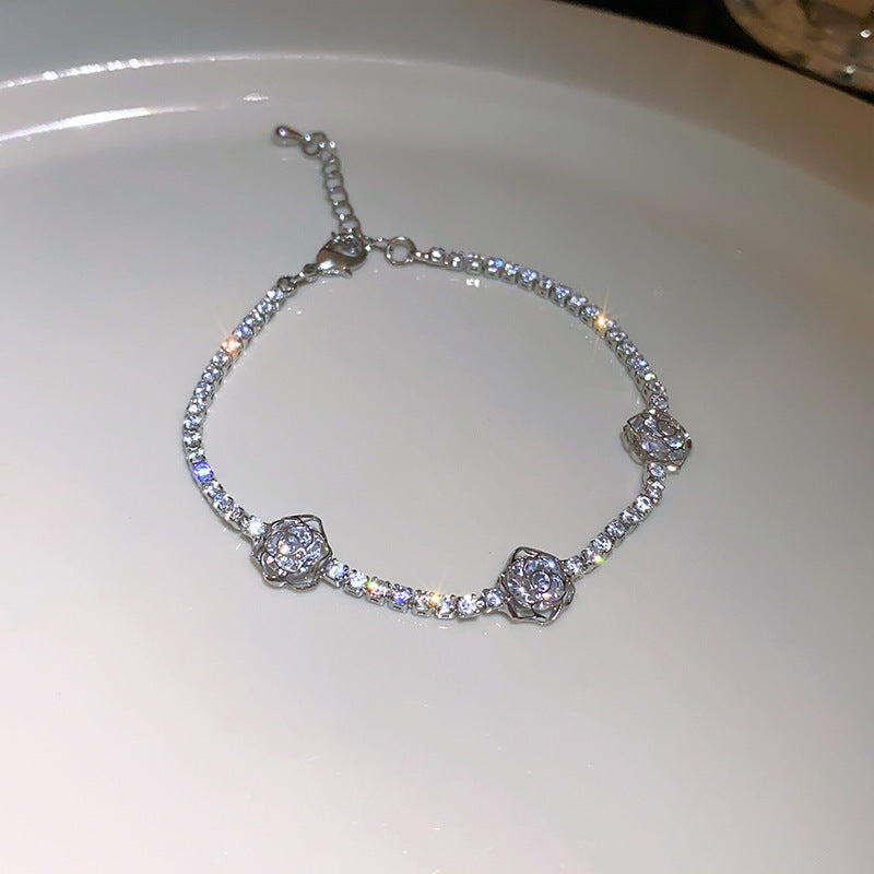 Wholesale Light Luxury Niche Exquisite High-end Pull-out Adjustable Zircon Bracelet