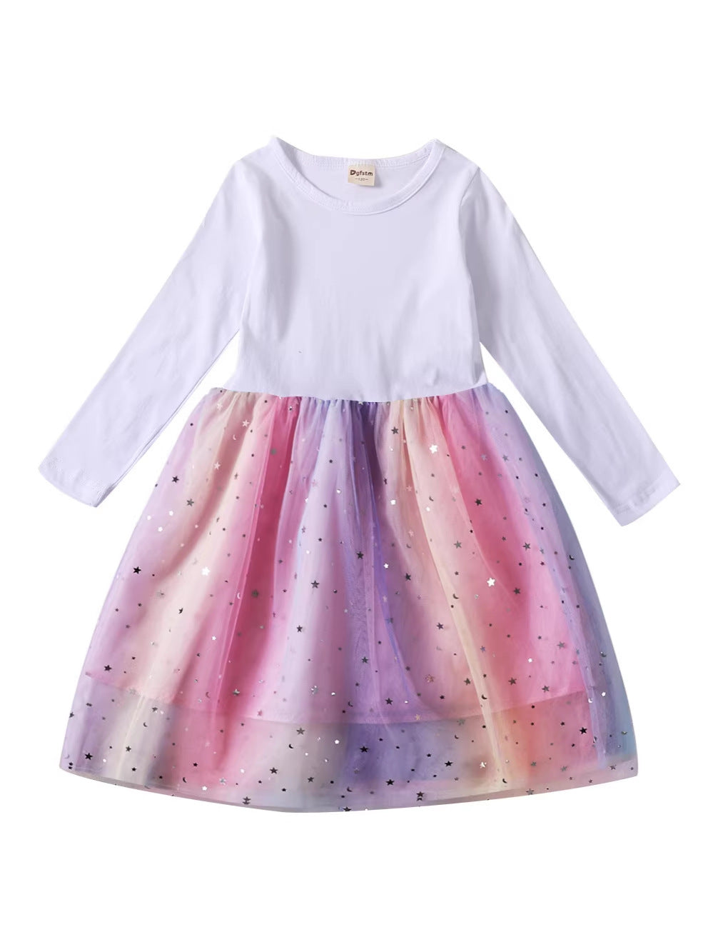 Wholesale Spring Autumn Toddler Girls Long Sleeve Cotton Tulle Princess Dress Chic Party Wear Resale Gift Choice