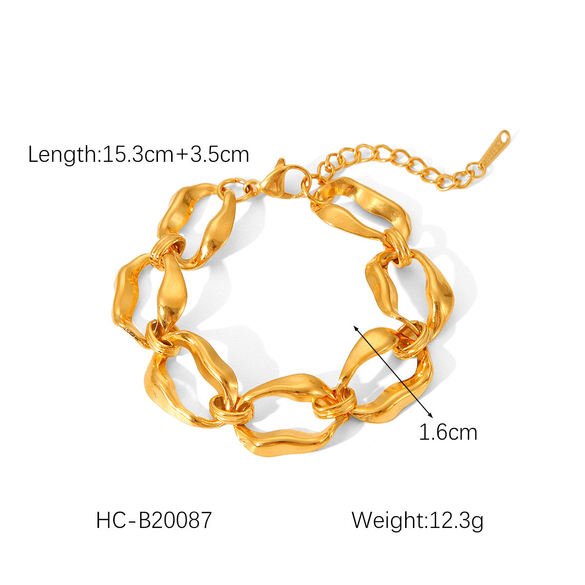 Wholesale Hot Selling 18K Gold Plated Bracelet Stainless Steel Bracelet Female INS Style Fashion Ball Ball Chain Handmade Chain Jewelry