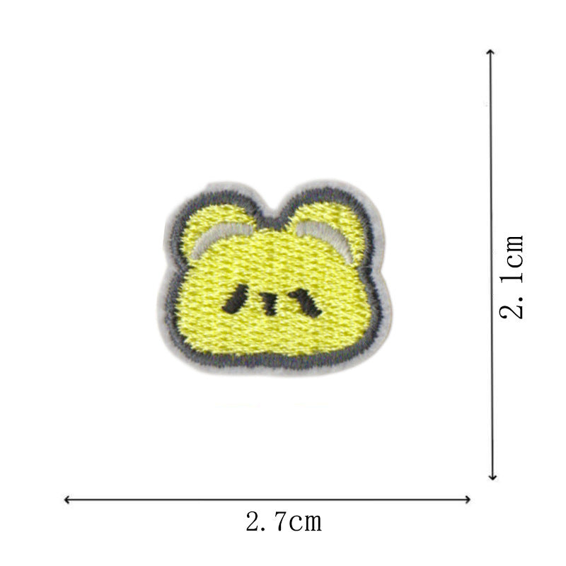 Wholesale Polyester Cotton Animal Embroidery Patches Cute Panda Dog Rabbit Designs For Kids Clothing DIY Craft Supply