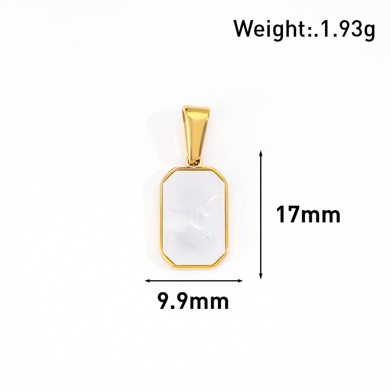 Wholesale 10pcs Love tailed unicorn elephant fan-shaped white shell mother pendant