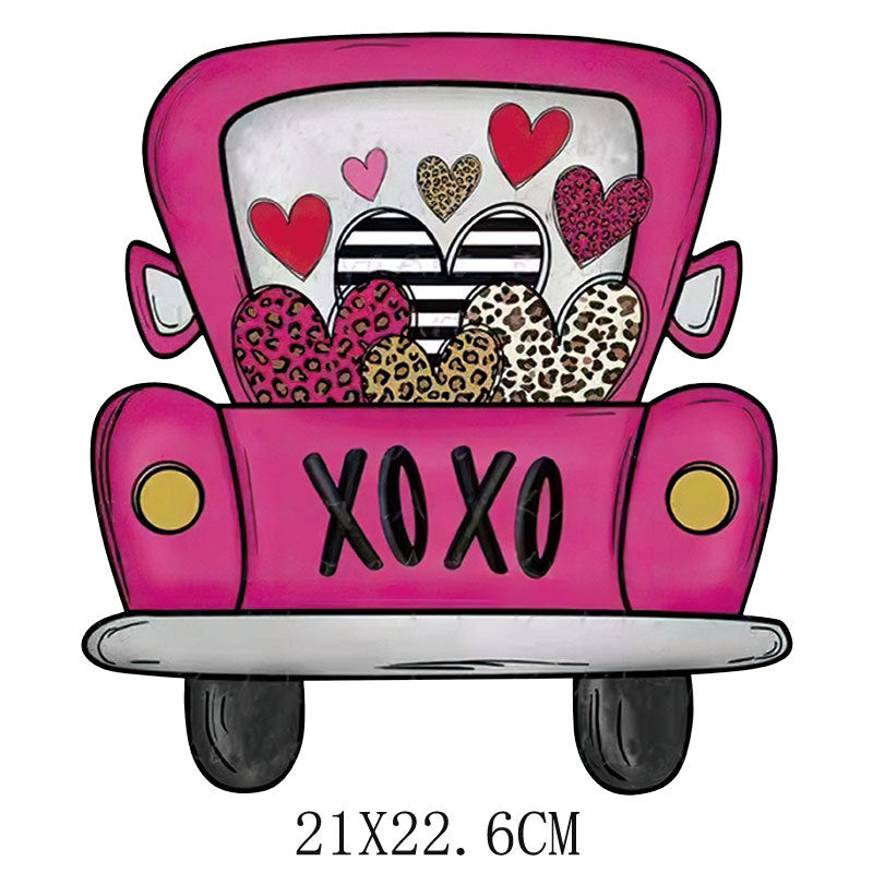 Wholesale Pink Valentine' s Day Pattern UV DTF Ready to Press Transfers Wrap