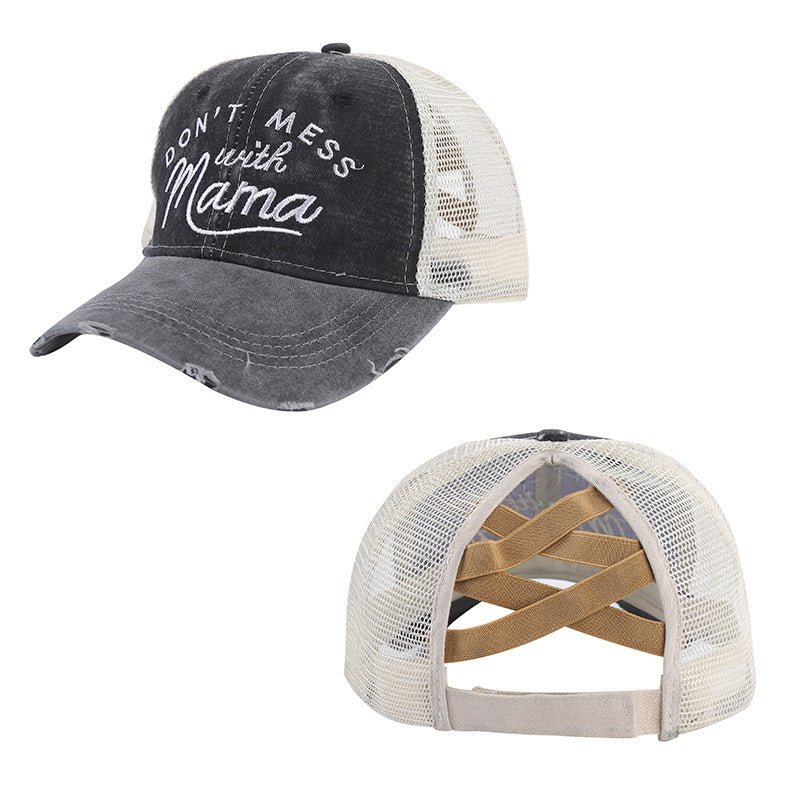 Wholesale Ponytail Embroidered Cotton Baseball Caps