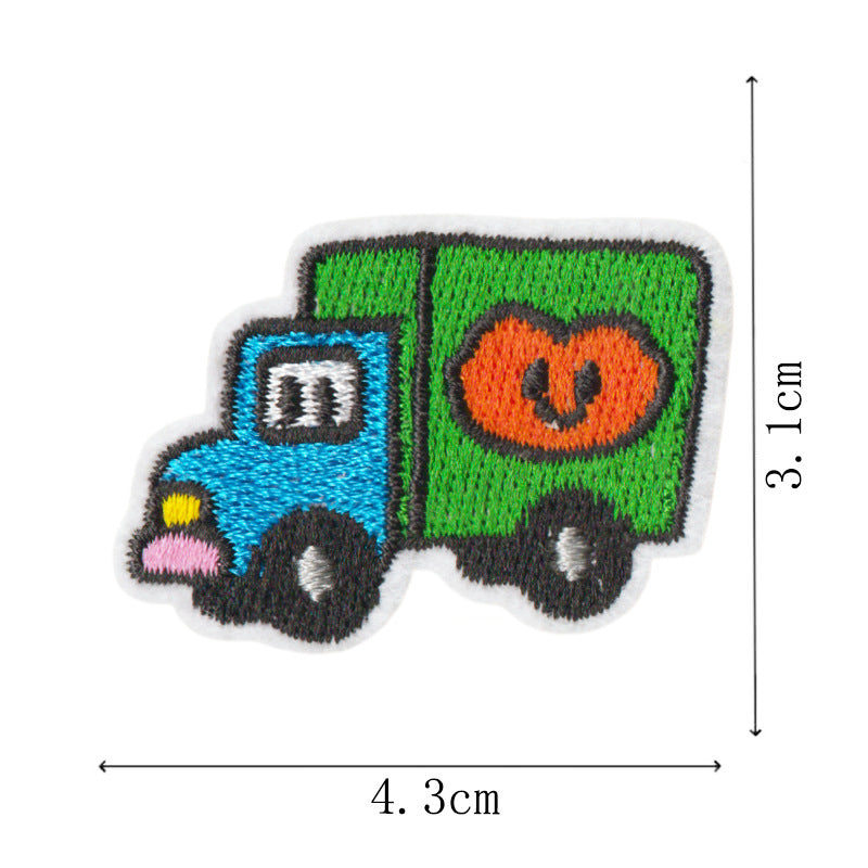 Wholesale 9 Piece Embroidered Car Traffic Light Patch Set Iron On Sew On Applique For Clothing Towels Bags DIY Craft Supply