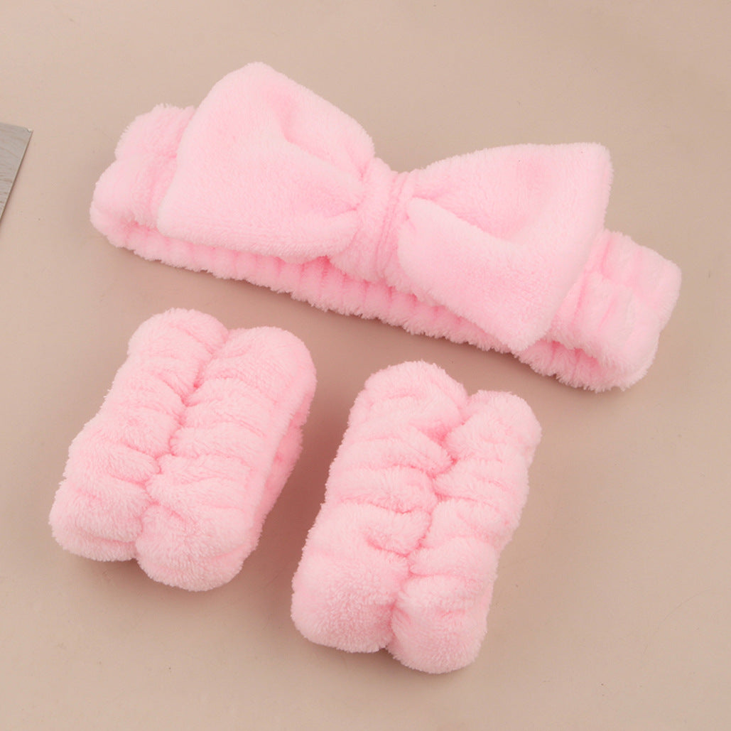Wholesale Face Wash Waterproof Set Bow Knot Simple Fabric Headband