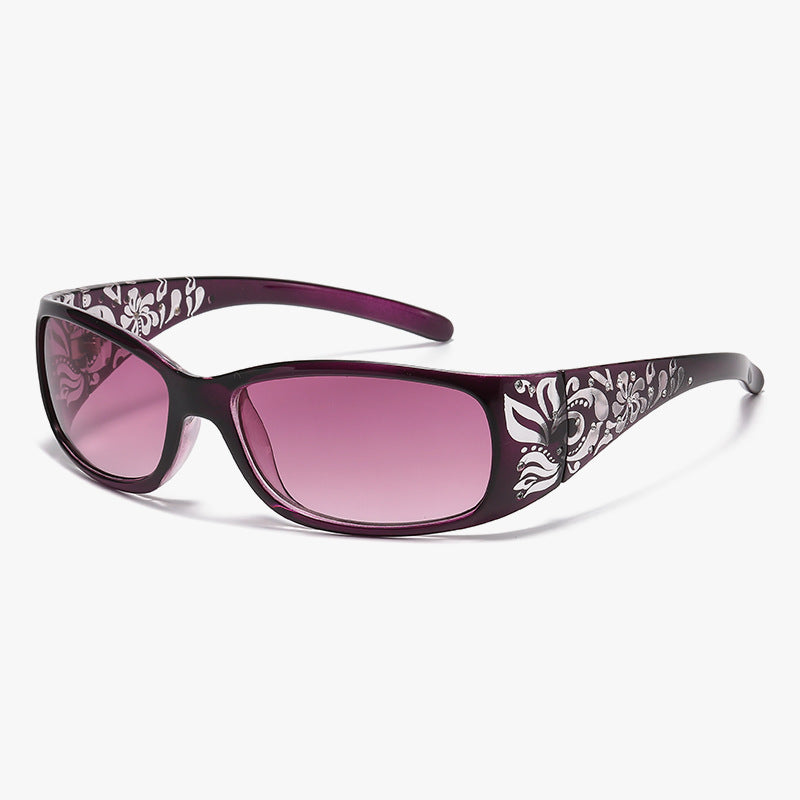 Wholesale Laser pattern inlaid with diamonds Women Sunglasses