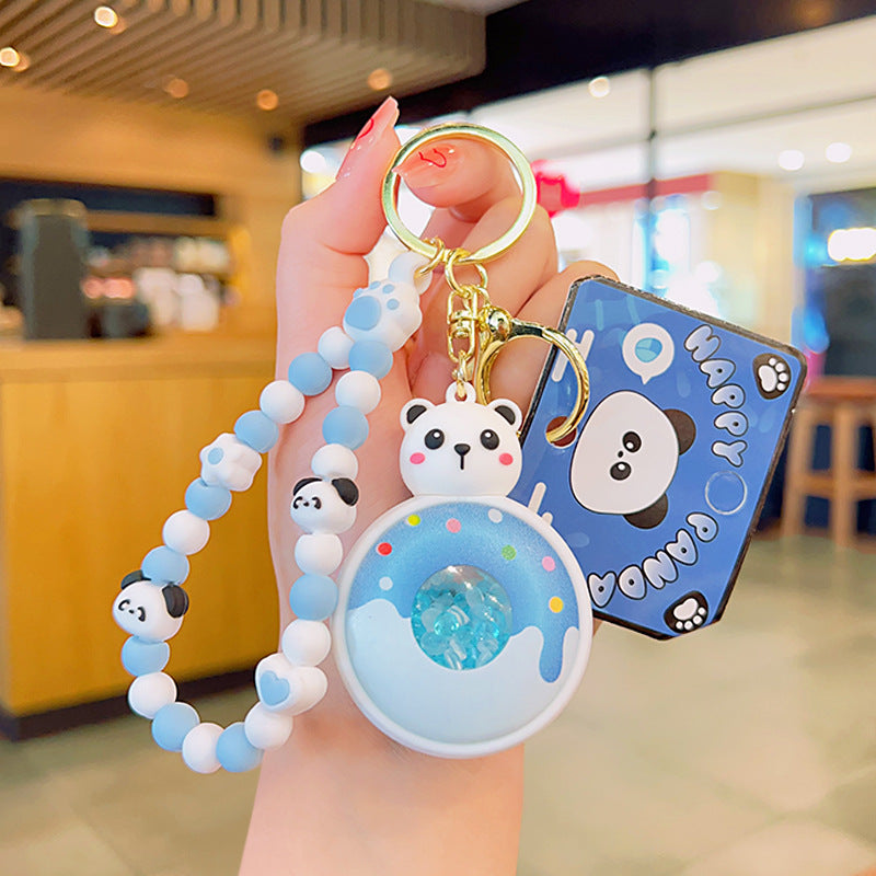 Wholesale Soft Adhesive Cute Panda Donut Fragrant Beads Keychain